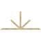 Ekena Millwork Saratoga Rough Sawn Timber Gable Bracket, Douglas Fir, 96"W x 44"H x 4"D x 4"F, 11/12 Pitch GBW096X44X0404SAR00RDF - alternate 1